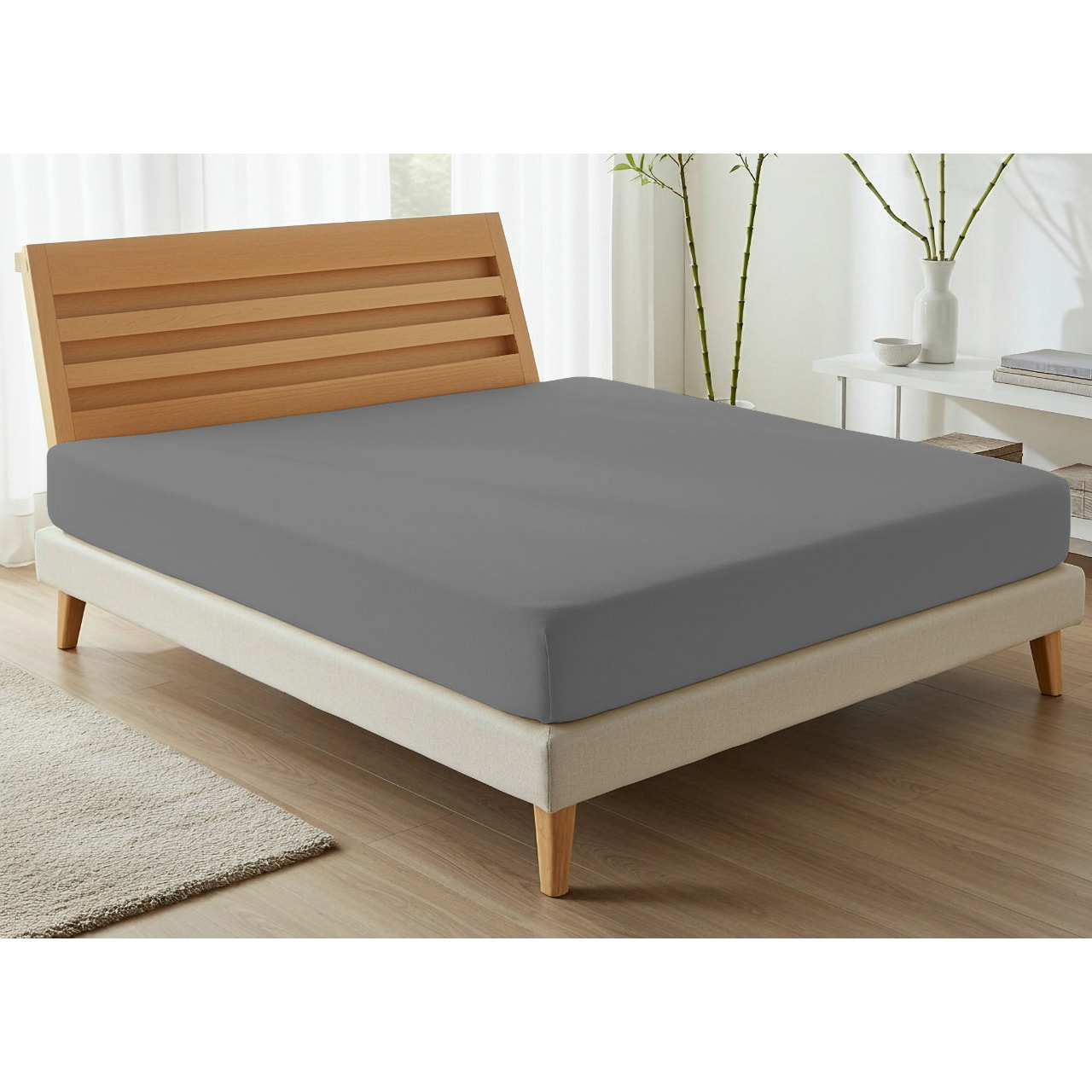 Lenzuolo Sotto Con Angoli No Stiro Tinta Unita Francesca Antracite