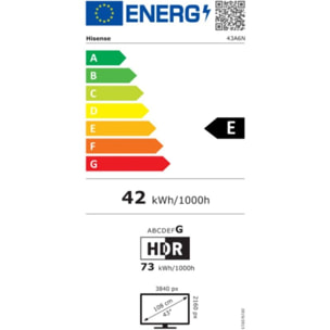 TV LED HISENSE 43A6N 2024