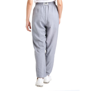 Pantalón de raso de mujer brillante