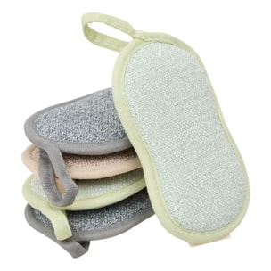 Lot de 5 éponges microfibre et gratantes