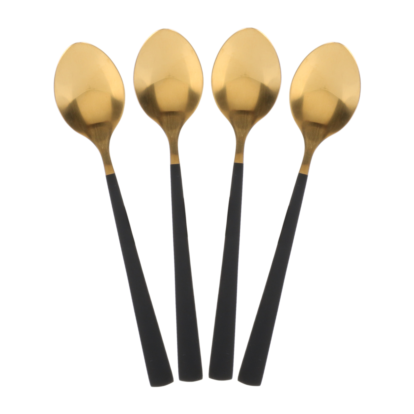 Menagere 16 Pieces Gold Manche Noir
