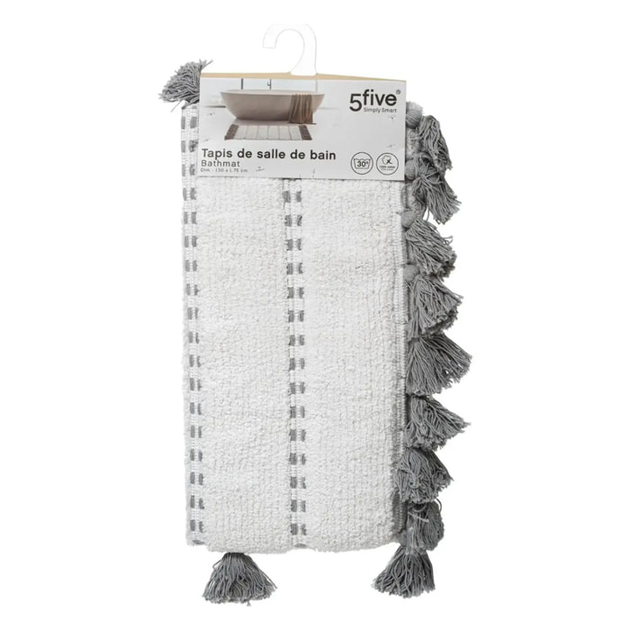 Tapis 50x75cm gris blanc