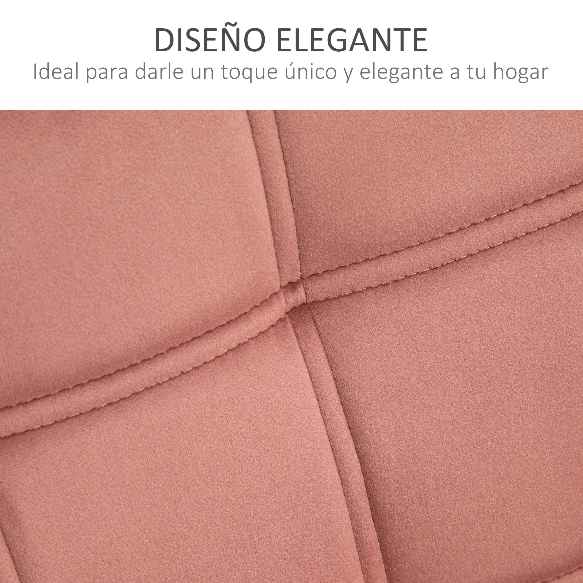 Butaca de Salón Moderna, Sillón Lectura Tapizado en Terciopelo con Asiento Ancho, Patas de Madera, Fácil Montaje, Sillón Relax para Sala de Estar, Dormitorio y Balcón, Rosa