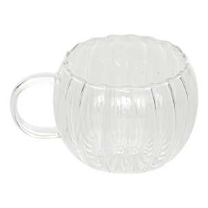 Rack 4 mugs Pumpkin transparent L17xp15xH15,8cm
