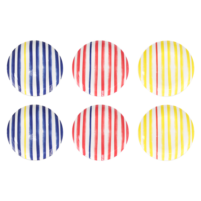 Lot de 6 grandes assiettes, LE PETIT CABANON