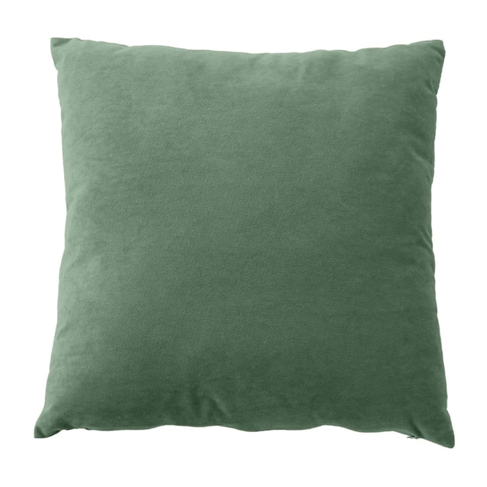 Coussin dehoussable en velours - Vert clair