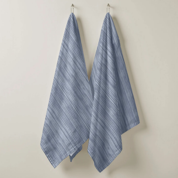 Lot de 2 torchons de cuisine Lesa 125 Steel Blue
