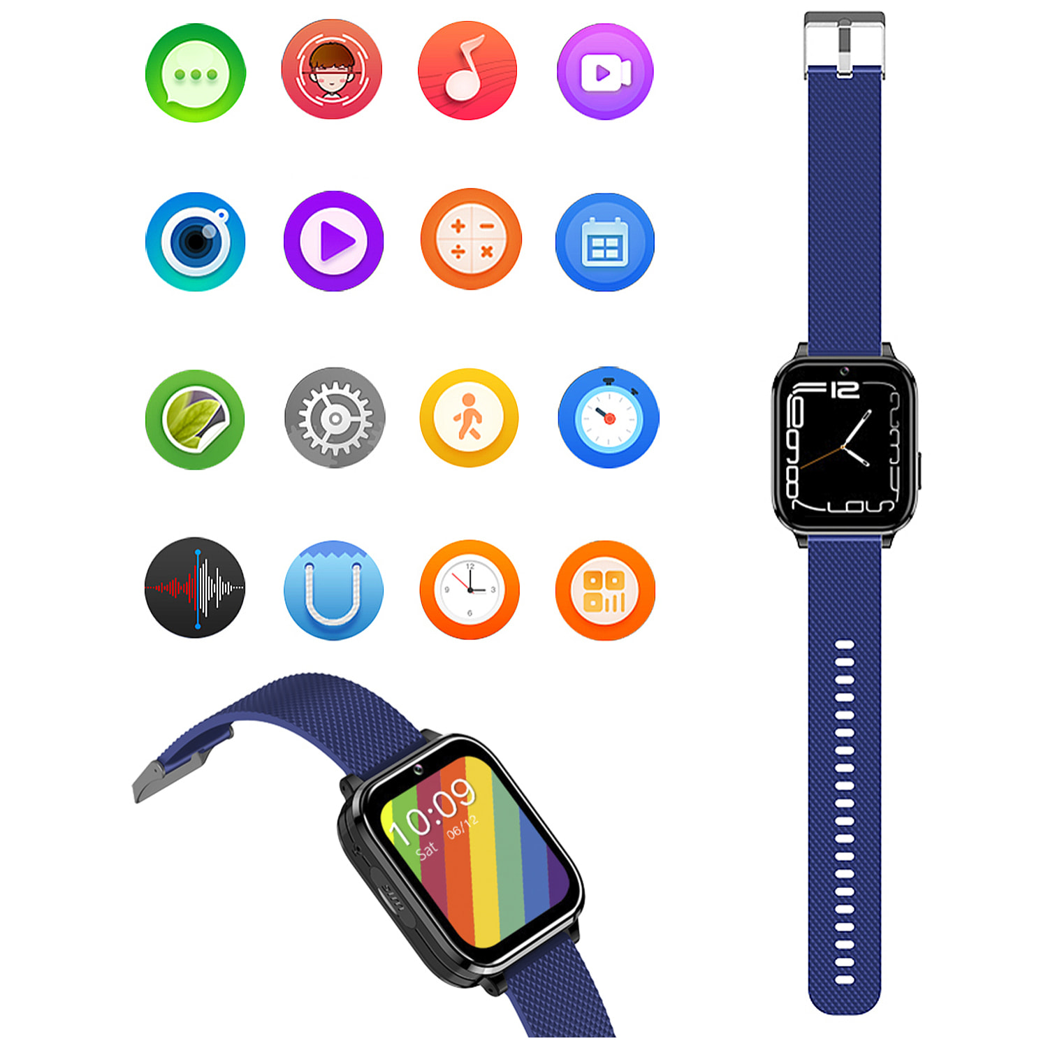 Smartwatch Phone T36 4G con SO Android incorporado. Funciones avanzadas y localizador GPS, Wifi y LBS.