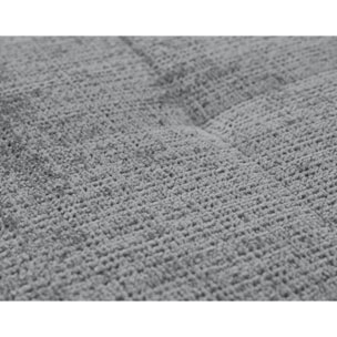 Rune - canapé panoramique d'angle gauche 7 places en velours texturé - Gris