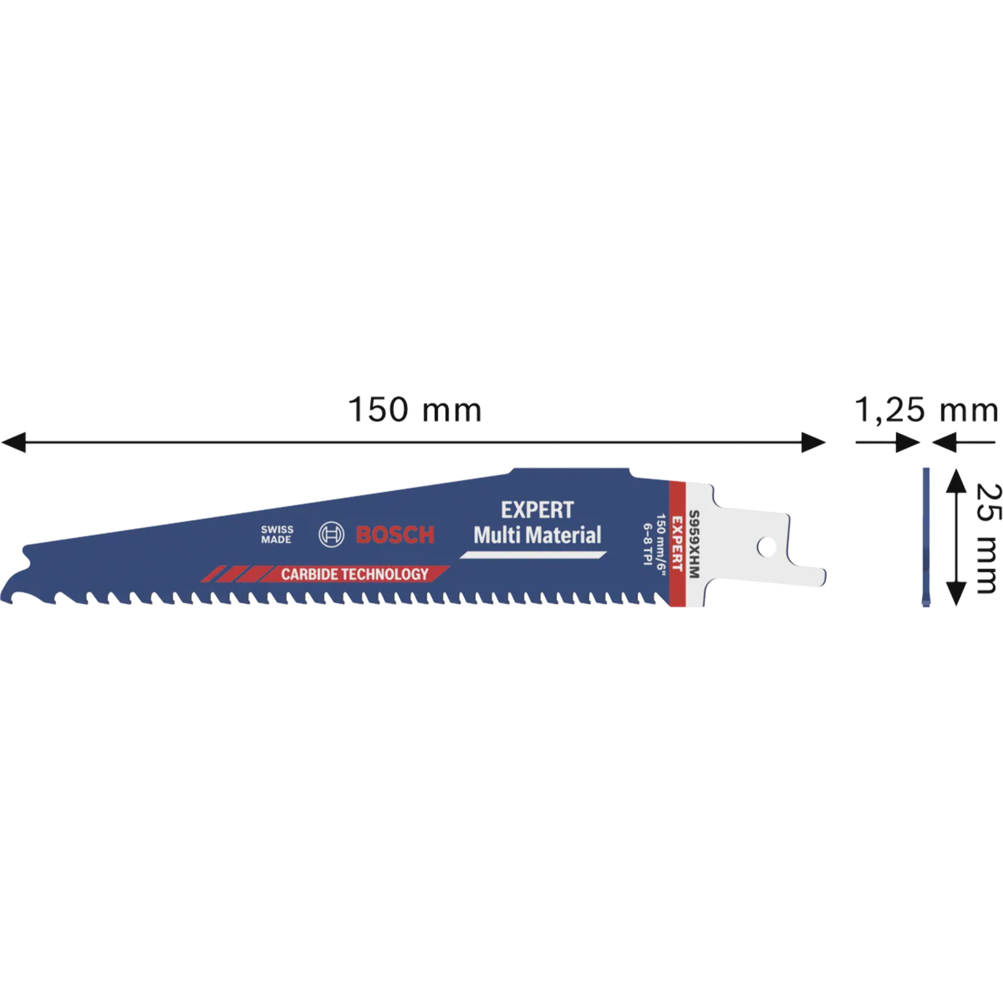 Lame EXPERT Multi Material S959XHM 150mm - BOSCH - 2608902332