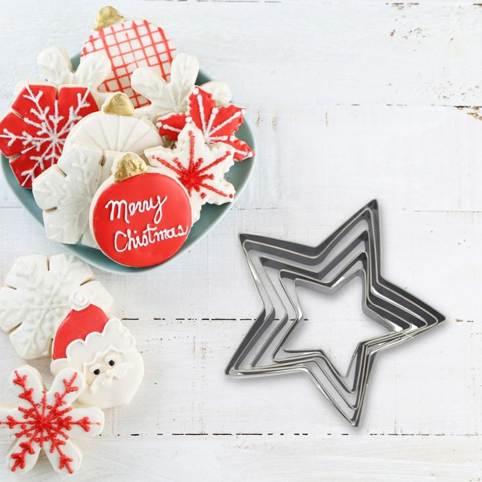 Lot de 5 emporte-pièces de Noël en forme d'étoile Zenker Emporte-pièces