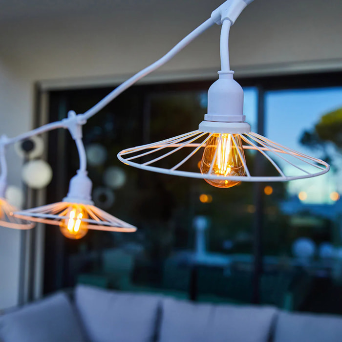Guirlande fil métal CHIC CAGE 10xE27 6M