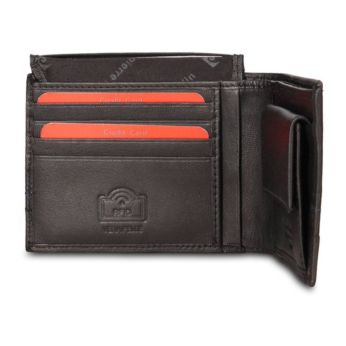 Portafoglio uomo in vera pelle - Modello Silvano Elite - Casual - 12.5 x 9.0 x 2.0 cm