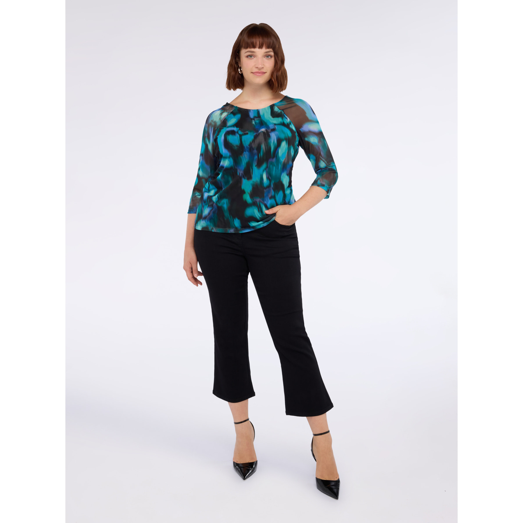 Fiorella Rubino - Camiseta con estampado degradado - Petrol Blue