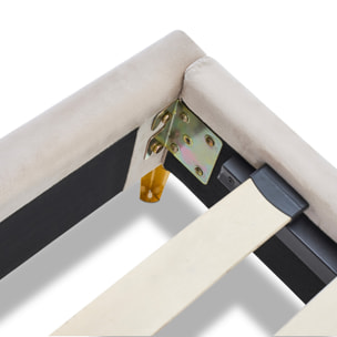 Sommier avec tête de lit Lavezzi | Coloris Beige