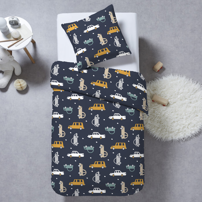 Parure de lit enfant 100% coton - AUTO