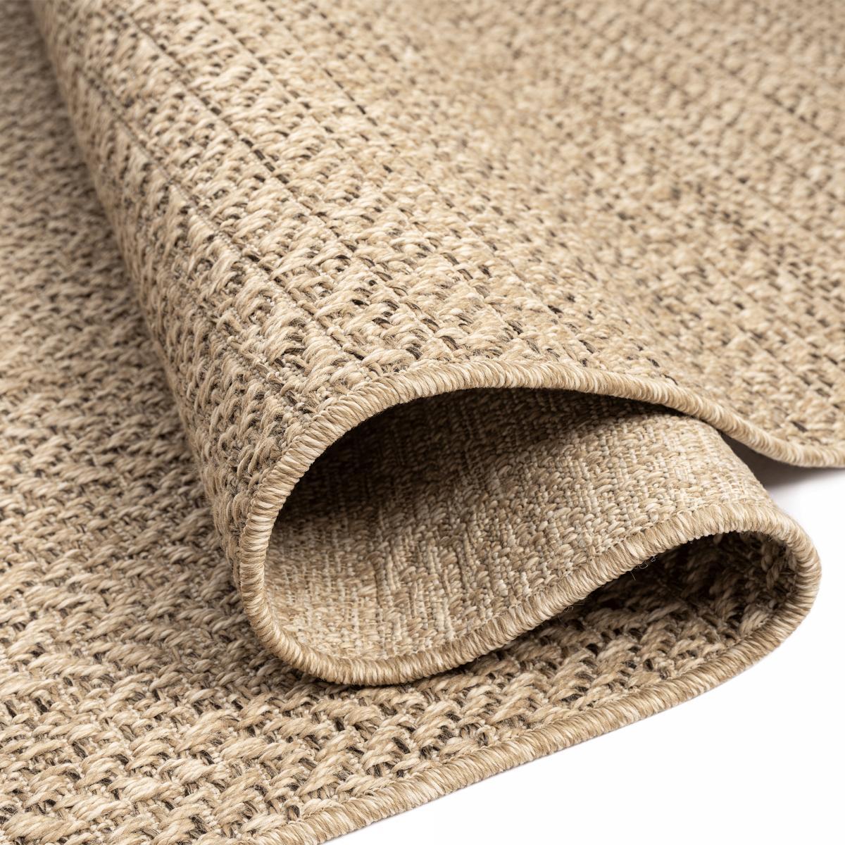 Tapis extérieur intérieur NOLIM aspect jute motif arc-en-ciel ton sur ton