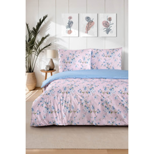 Parure housse de couette et taie(s) d'oreiller coton imprimé