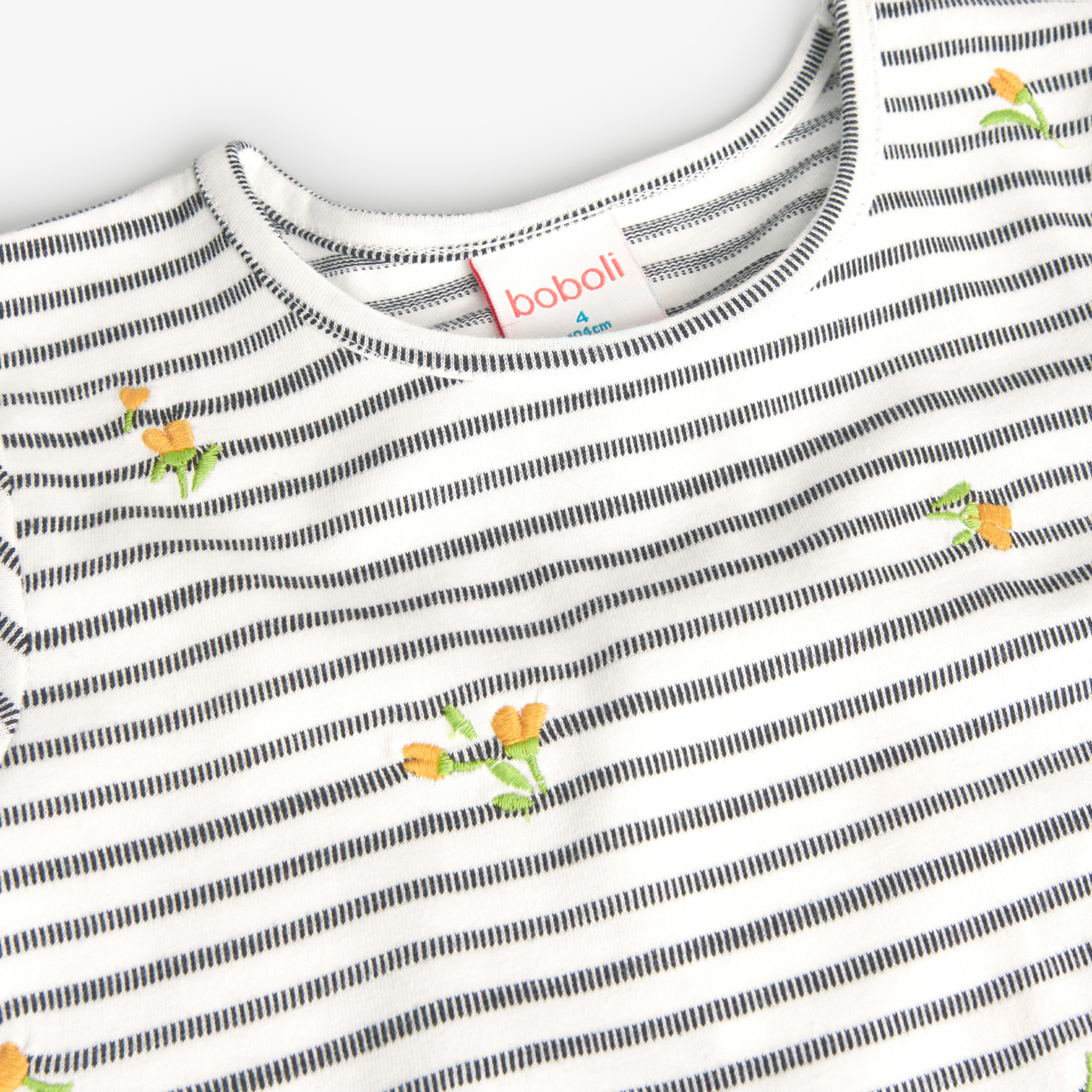 Camiseta punto listada de niña -BCI