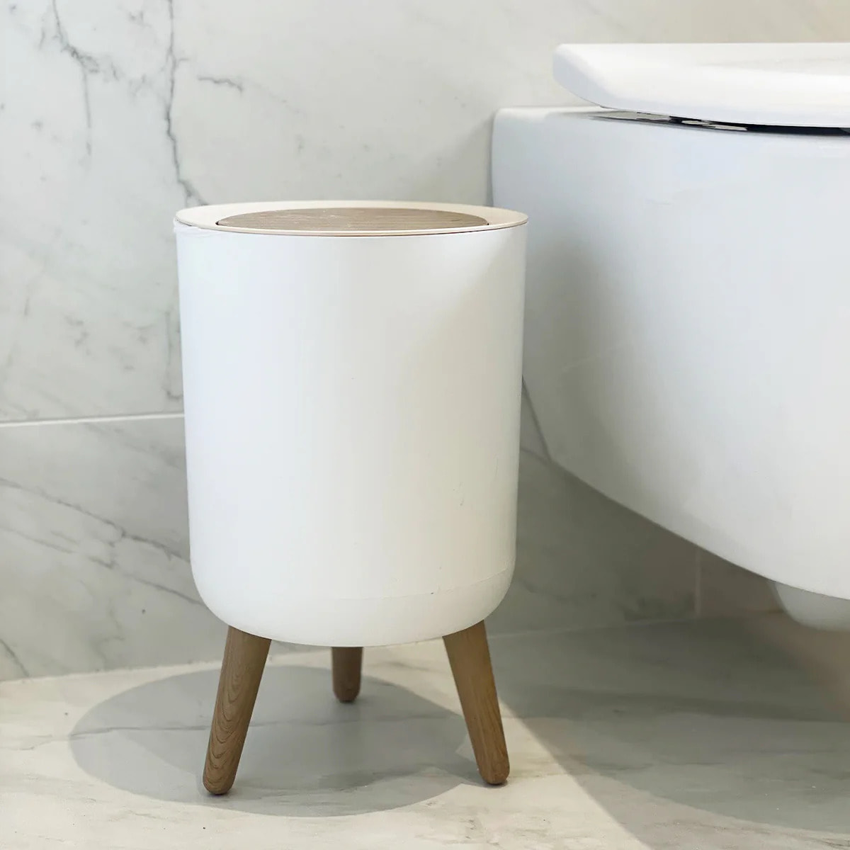 Poubelle de salle de bain push MALMO 7L