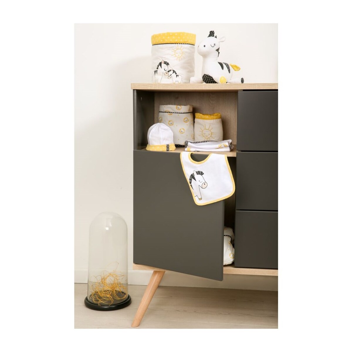 Lot de 2 bavoirs en coton blanc