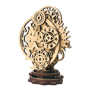 Modello in Legno 3D, design Orologio Meccanico Punk. 40 pezzi.
