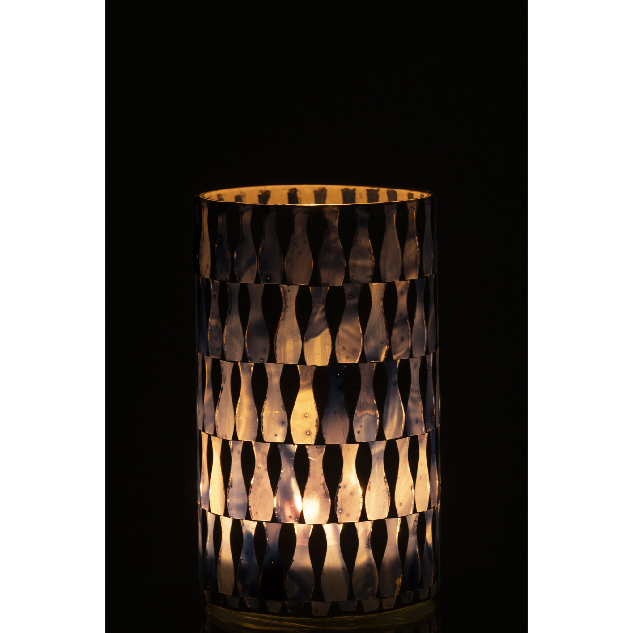 J-Line Chandelier - verre - bleu/blanc - large