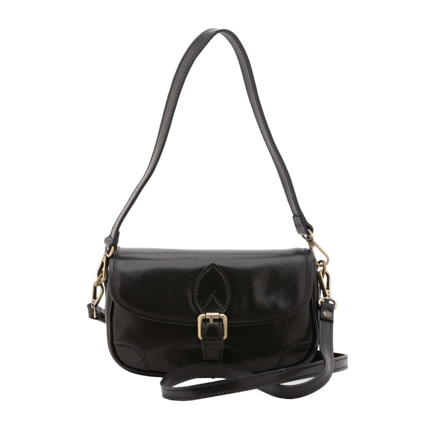 Borsa a tracolla da donna - Modello False - Vera pelle - 14.0 x 23.0 x 9.0 cm