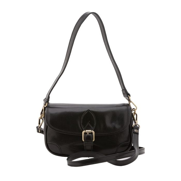 Borsa a tracolla da donna - Modello False - Vera pelle - 14.0 x 23.0 x 9.0 cm