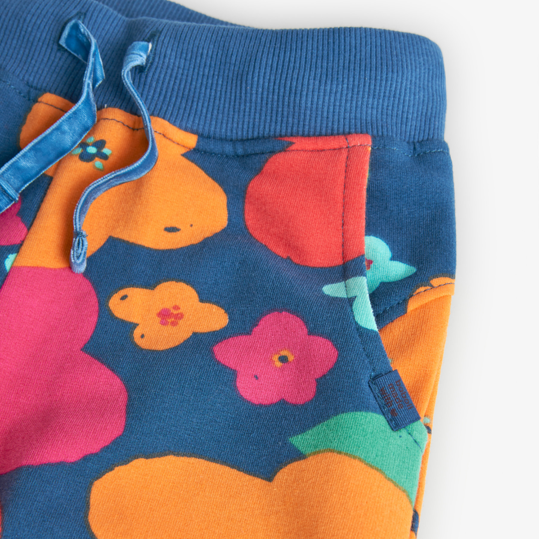 Pantalón felpa flores de niña