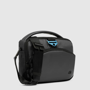 Piquadro Tracolla porta iPad®mini in tessuto riciclato e materiale bio-based con protezione RFID