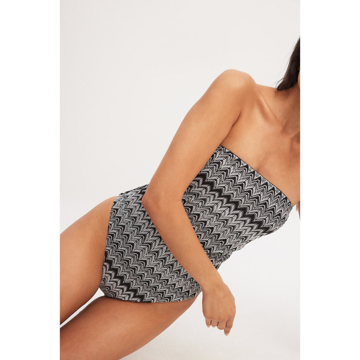 Costume da bagno a fascia in maglia Costumi Nakd