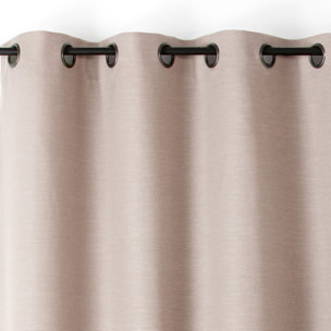 Rideau phonique coton et chanvre tressage naturel - Ecru