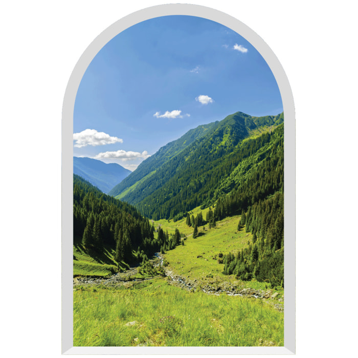 Papier peint intissé pré-encollé fresques géantes - ARCHE PAYSAGE DES MONTAGNES PAISIBLE
