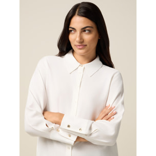 Oltre - Camicia in viscosa - Bianco
