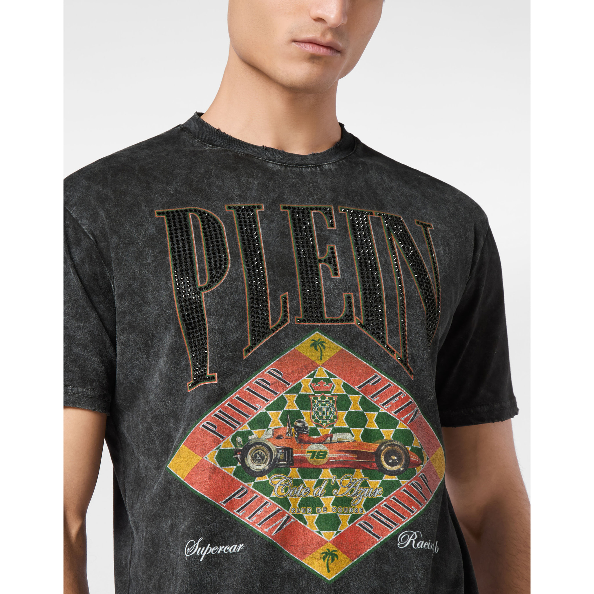PHILIPP PLEIN T-Shirt Round Neck D AZUR
