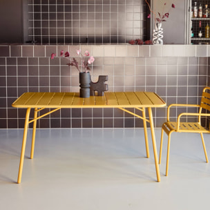 Table de jardin pliante métal 6 places AMÉLIA