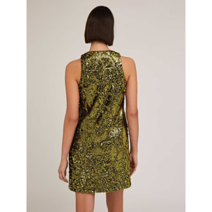 Motivi - Vestito in paillettes disegno geometrico - Verde