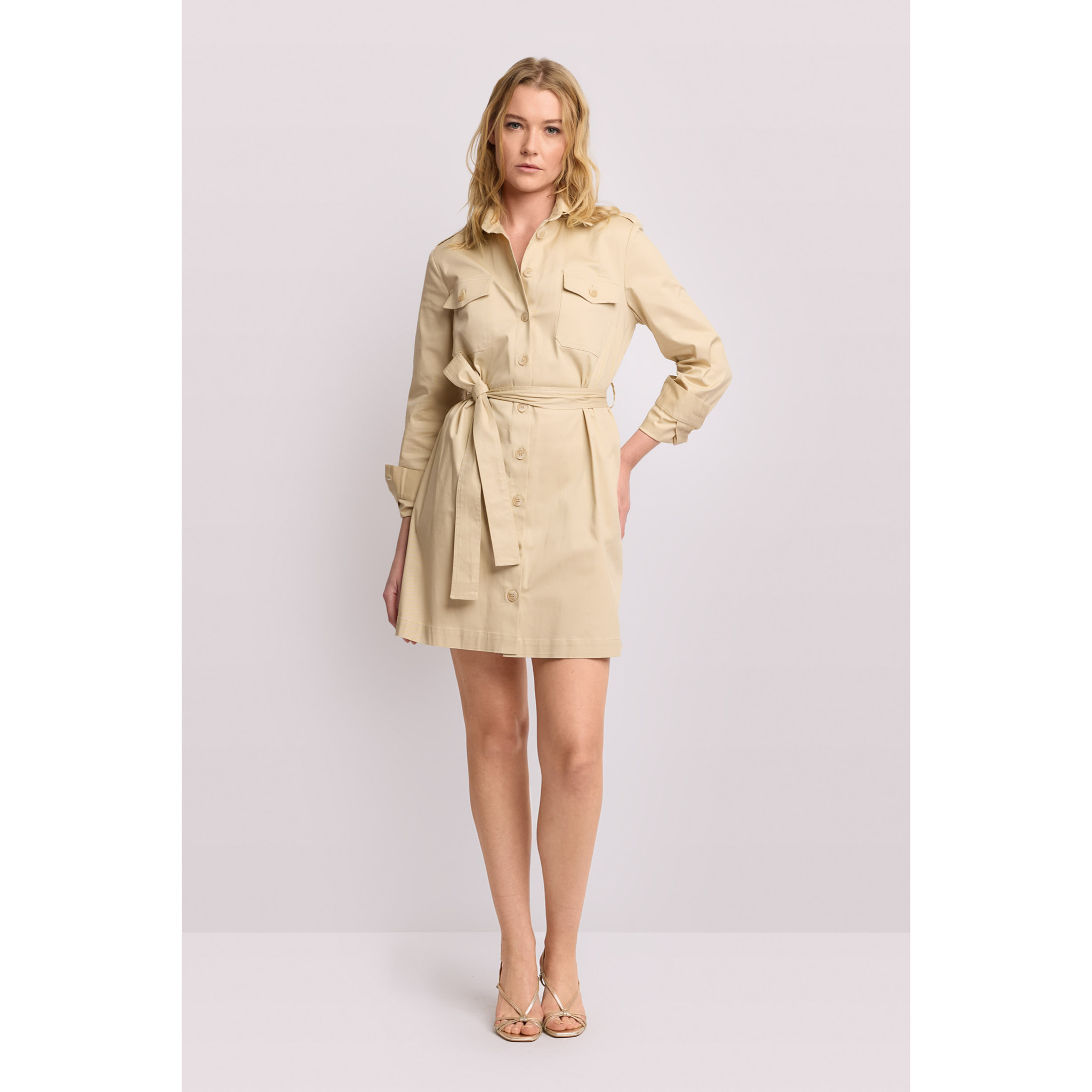 Kocca - Abito modello shirt Donna, Tinta unita, Colletto di camicia