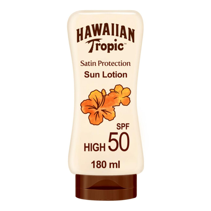 Pack de 2 - Hawaiian Tropic - Lotion protectrice satin SPF 50 – 180 ml