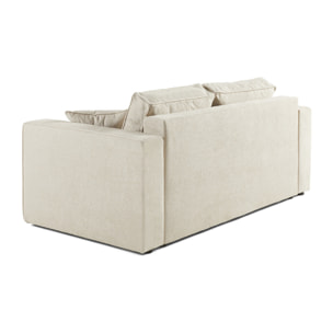 Topaze - canapé droit 2 places - en tissu - Beige