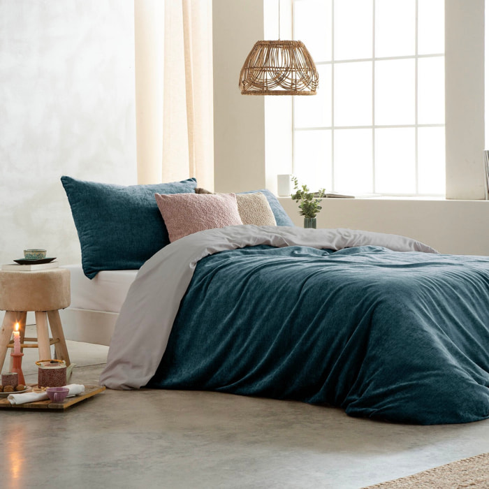 Housse de couette velvet petroleo