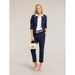 Motivi - Blazer sartoriale in misto cotone - Blu