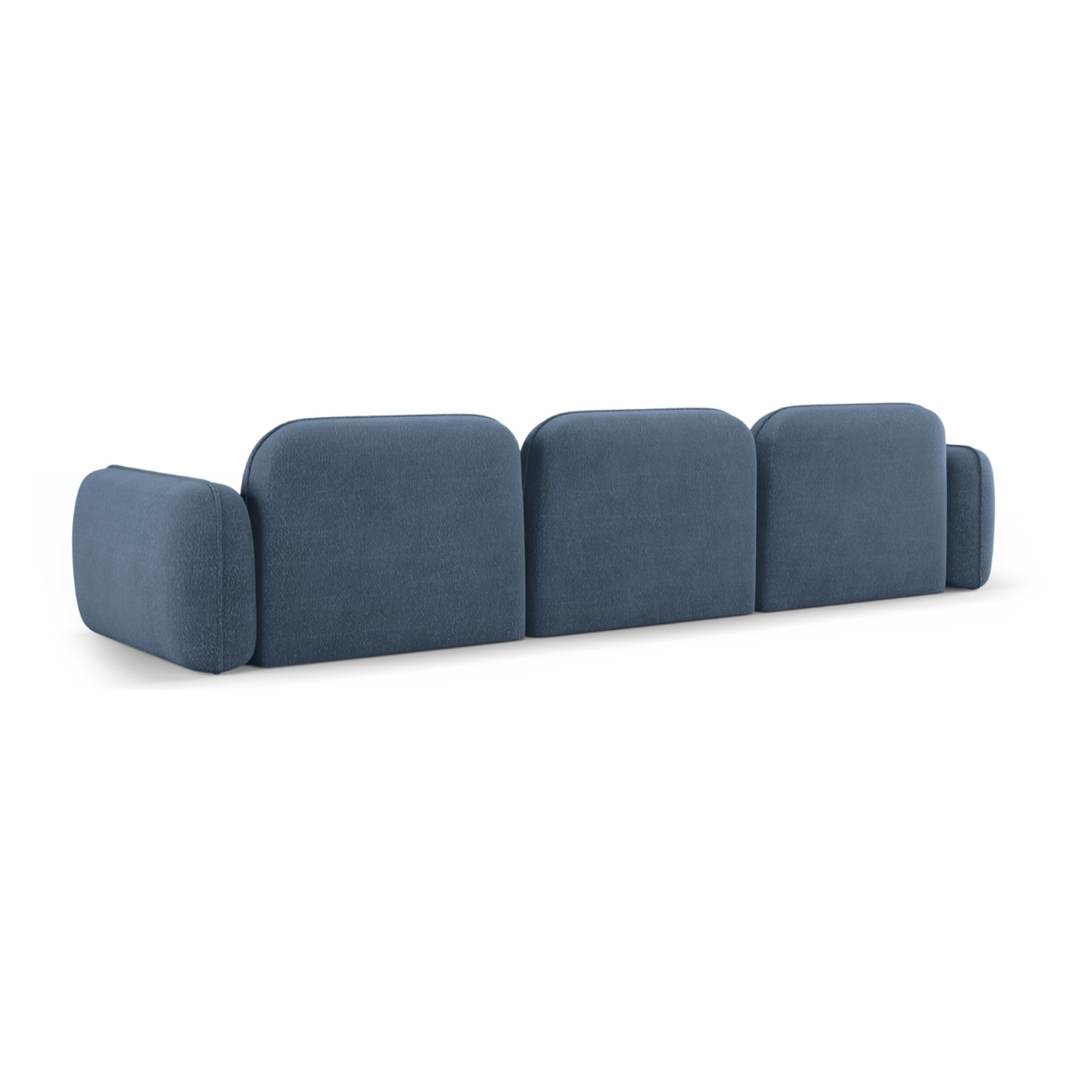 Canapé modulable "Lucien" 4 places en velours blue jeans