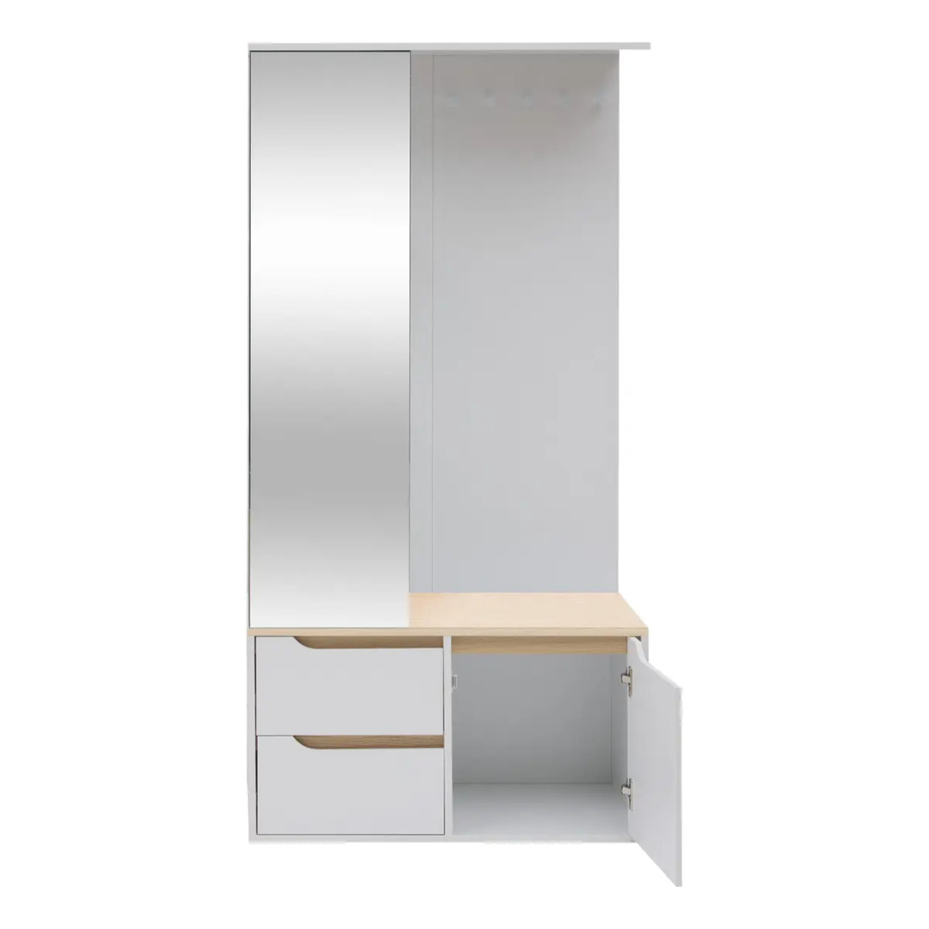 Vestiaire Luma rectangulaire 80x170cm blanc