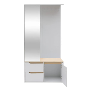 Vestiaire Luma rectangulaire 80x170cm blanc