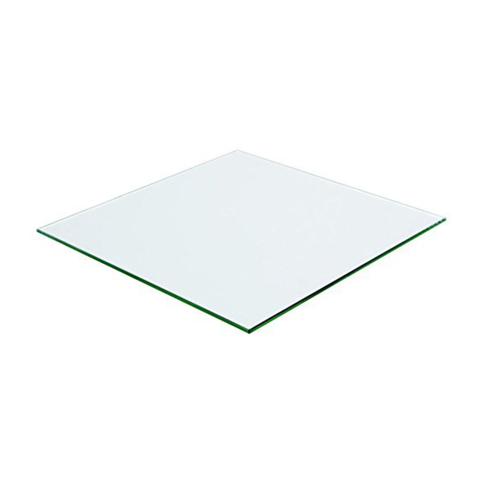 Table basse carrée en bois de teck et plateau en verre trempé 100x100 - SATAI