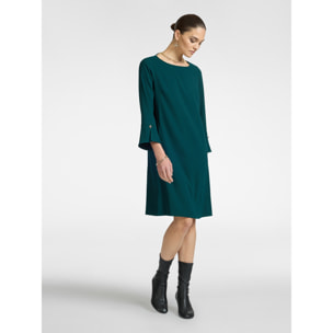 Elena Mirò - Vestido de tejido crêpe - Verde