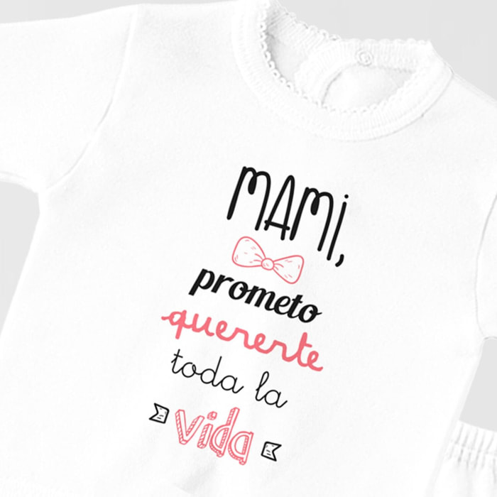 Conj Estampado Frase M Blanco Talla Nac