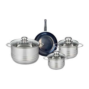Ensemble de 1 Poêle de cuisson 20 cm et 3 faitouts 14, 16 et 24 cm Elo Prima Brillant